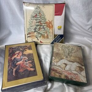 Burgoyne Christmas Cards Sealed Box  Lot Of 60 W/Envelopes Plus Mark Seals VTG